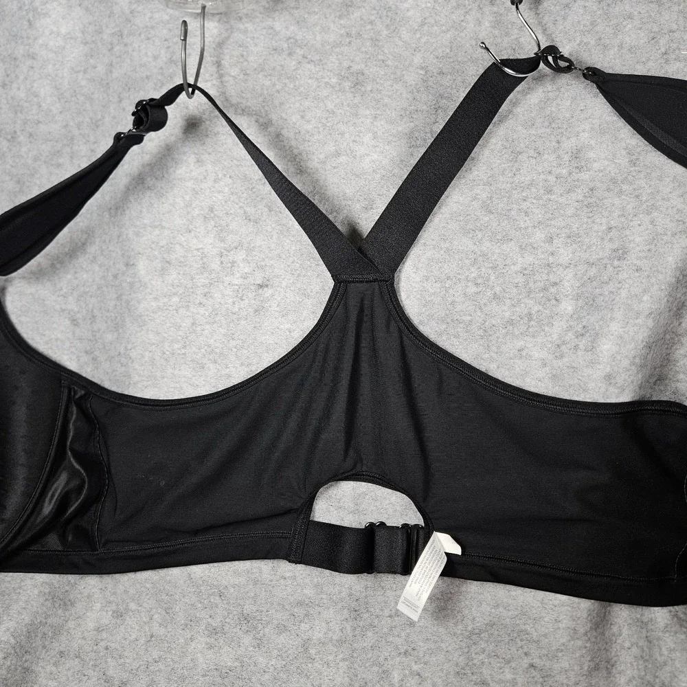 LIVI Lane Bryant Black Max Support Sports Bra High Impact Workout Sz 46F READ
